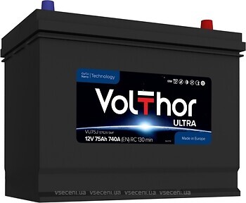 Фото VolThor Ultra Asia 75 Ah Euro (57529, 301275, VU75J)