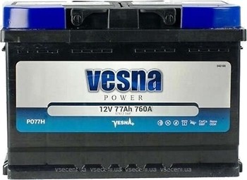 Фото Vesna Power 77 Ah (0) (415077, 57412, PO77H)