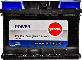 Фото Vesna Power 60 Ah (0) (415256, 55509, PO60F)