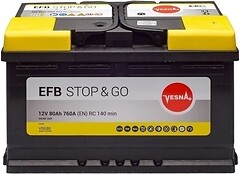 Фото Vesna Premium EFB Stop & Go 80 Ah (0) (313080, 58088, VSG80)