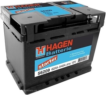 Фото Hagen 62 Ah (56209)