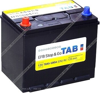 Фото TAB EFB Stop & Go Asia 70 Ah (1) (57024, 212370, SG70JX)