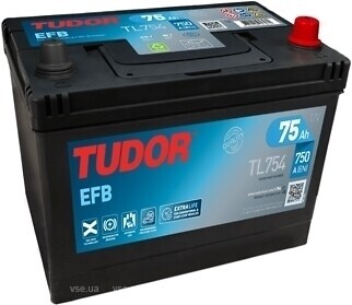 Фото Tudor Start-Stop EFB 75 Ah Euro (TL754)
