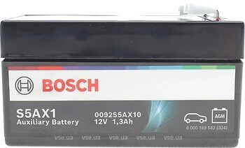 Фото Bosch S5 AX AUX 1.3 Ah (0092S5AX10)