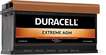 Фото Duracell Extreme AGM 95 Ah Euro EN850 (0) R (DE95AGM)