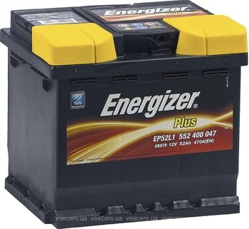 Фото Energizer Plus 52 Ah (EP52L1, 552400047)