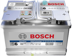 Фото Bosch S6 AGM Start-Stop 70 Ah (S6 008)