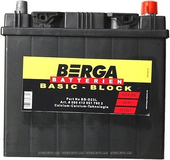 Фото Berga Basic Block 60 Ah (BB-D23L, 560 412 051)