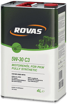 Фото Rovas C3 5W-30 4 л