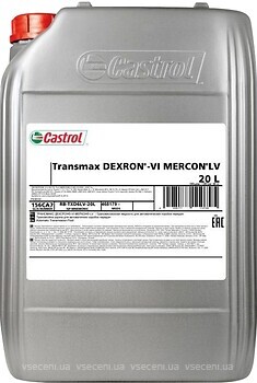 Фото Castrol Transmax Dexron-VI Mercon LV 20 л (15D738)