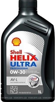 Фото Shell Helix Ultra Professional AV-L 0W-30 1 л