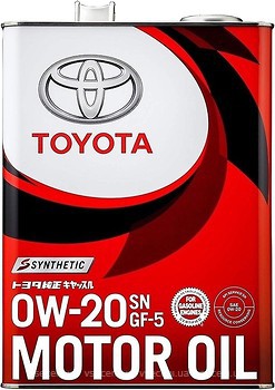 Фото Toyota Motor Oil GF-5 SN 0W-20 (08880-12205) 4 л