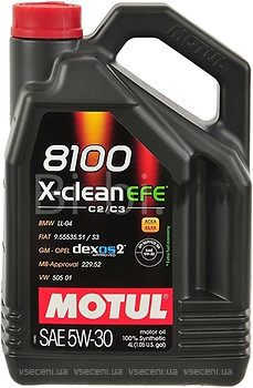 Фото Motul 8100 X-clean EFE 5W-30 4 л (814007/109171)