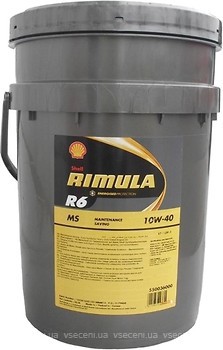 Фото Shell Rimula R6 MS 10W-40 20 л