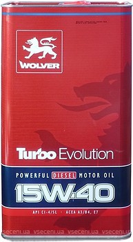 Фото Wolver Turbo Evolution 15W-40 4 л