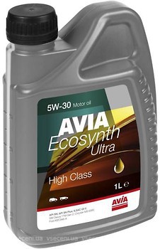 Фото AVIA Ecosynth Ultra 5W-30 SN/SN Plus 1 л