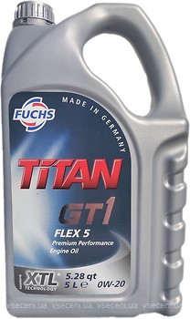 Фото Fuchs Titan GT1 Flex 5 XTL 0W-20 5 л