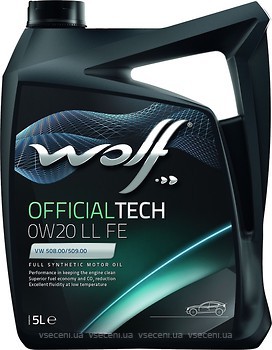 Фото Wolf Official Tech 0W-20 LL-FE 5 л (8331336)