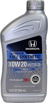Фото Honda Ultimate Full Synthetic 0W-20 SN Plus (08798-9137) 0.946 л
