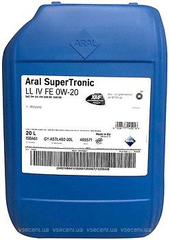 Фото Aral Super Tronic Longlife IV FE SAE 0W-20 20 л