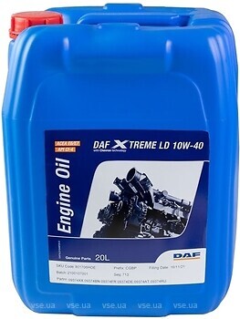 Фото DAF Xtreme LD 10W-40 20 л