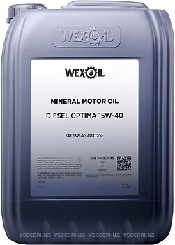 Фото Wexoil Diesel Optima 15W-40 CD/SF 20 л