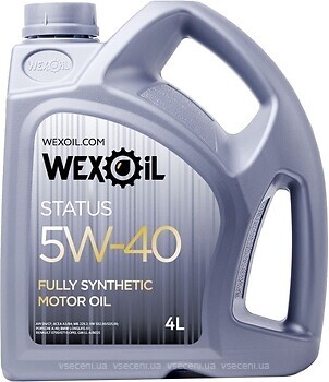 Фото Wexoil Status 5W-40 SN/CF 4 л