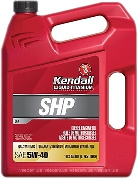 Фото Kendall SHP Premium Full Synthetic CK-4 Liquid Titanium 5W-40 3.785 л