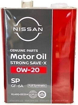 Фото Nissan Extra Save X SP GF-6A 0W-20 (KLAP0-00204) 4 л