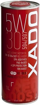 Фото Xado Atomic Oil 5W-30 504/507 Red Boost 1 л (XA 26196)