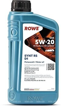 Фото ROWE Hightec Synt RS D1 5W-20 1 л (20342001099)