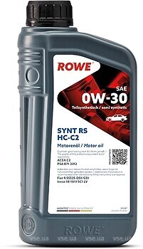 Фото ROWE Hightec Synt RS 0W-30 HC-C2 1 л (20247001099)