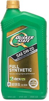 Фото Quaker State Full Synthetic 0W-20 0.946 л (550046176)