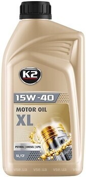 Фото K2 Motor Oil SL/CF XL 15W-40 1 л (O2531E)