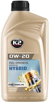 Фото K2 Full Synthetic Motor Oil Hybrid 0W-20 1 л (O0521E)