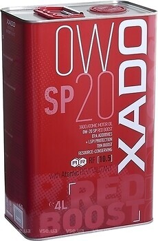 Фото XADO Atomic Oil 0W-20 SP Red Boost 20 л (XA 25594)