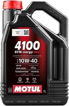 Фото Motul 4100 Syn-Nergy SPEC 10W-40 4 л (112891)