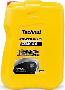 Фото Technol Power Plus 15W-40 20 л