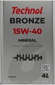 Фото Technol Bronze 15W-40 4 л