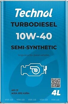 Фото Technol Turbodiesel 10W-40 4 л