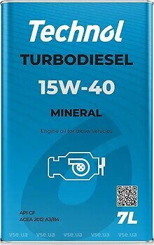 Фото Technol Turbodiesel 15W-40 7 л