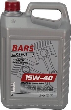 Фото Bars Extra 15W-40 4 л (1401423)