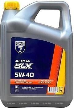 Фото Seven Flags Alpha SLX 5W-40 API SL/CF 4 л