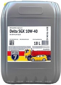 Фото Seven Flags Delta SGX 10W-40 API SG/CD 18 л