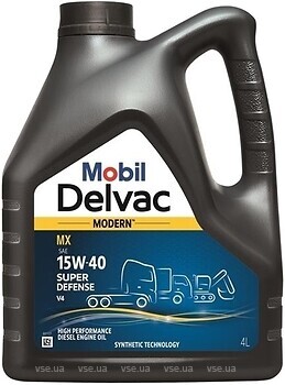 Фото Mobil Delvac Modern Super Defense V4 15W-40 4 л