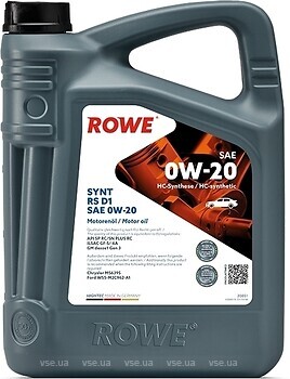 Фото ROWE Hightec Synt RS D1 0W-20 4 л (20051-0040-99)