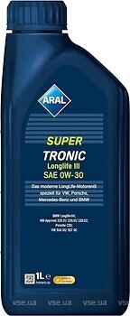 Фото Aral Super Tronic Longlife III 0W-30 1 л