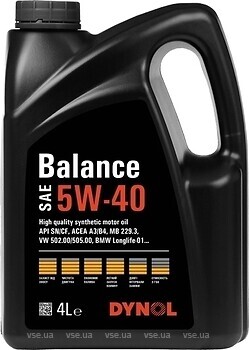 Фото Dynol Balance 5W-40 5 л