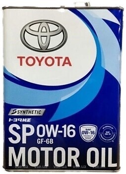 Фото Toyota Engine Oil 0W-16 4 л