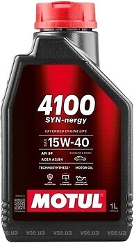 Фото Motul 4100 Syn-Nergy 15W-40 1 л (113149)